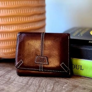 Vintage Leather Fox Racing Trifold Wallet | Like New Condition